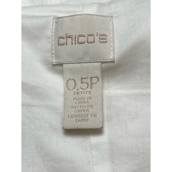 Chico’s multicolor floral embroidered sleeveless white gauze dress hi/low size 0 - Picture 12 of 12